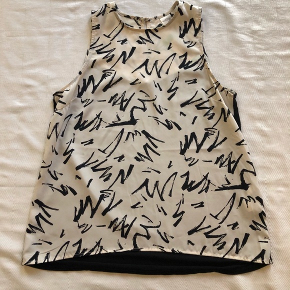 Zig zag writing sleeveless blouse - Picture 5 of 5